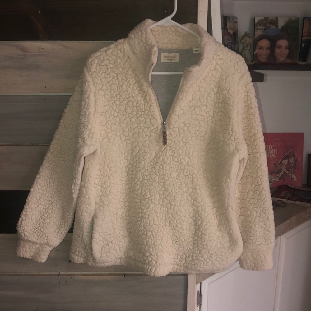 Teddy Vintage Pullover Jacket with Zipper - Large Size